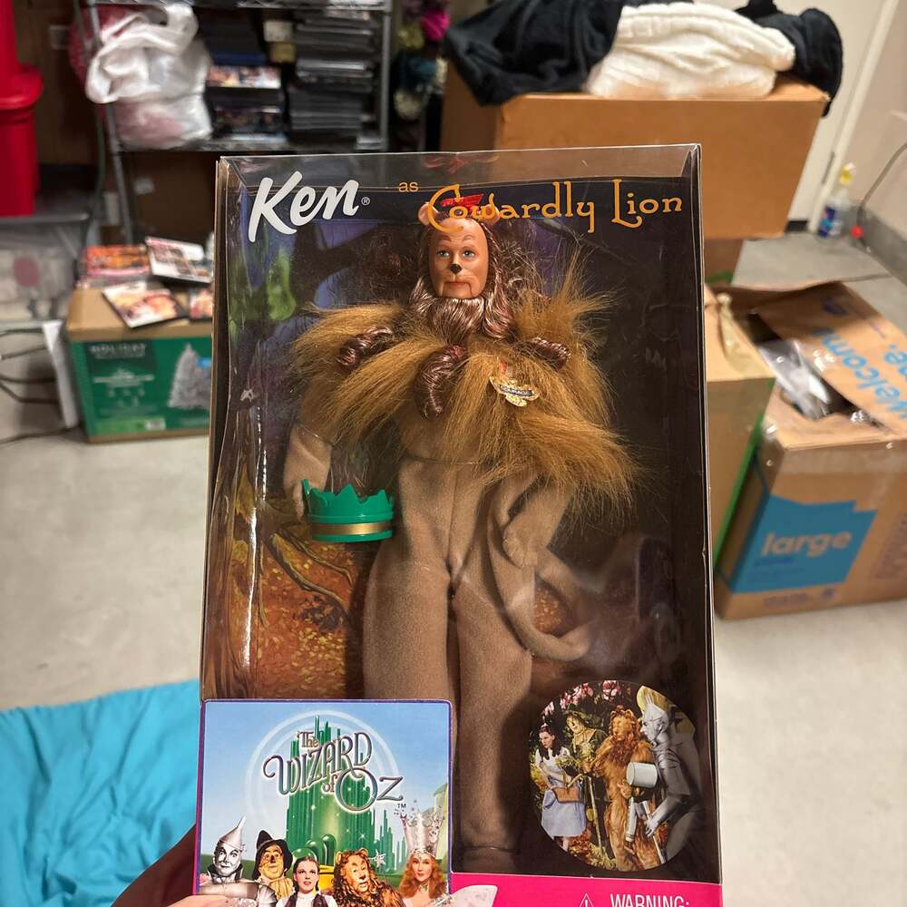 Barbies Ken as the Cowardly Lion Collectors Doll from 1999! Excellent Condition!